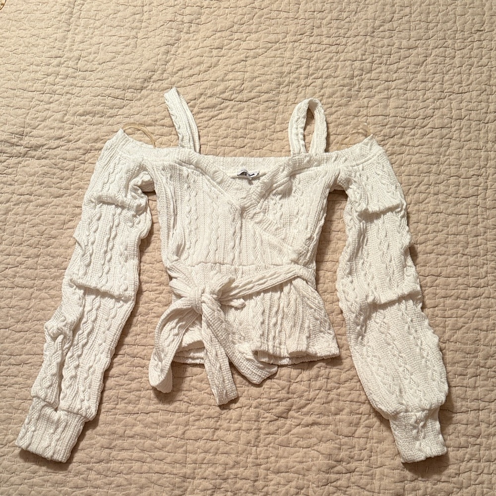 Fashion Nova Off-the-Shoulder White Sweater